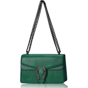 Crossbody Bag Chain for Women - Crocodile Snake Pattern Green
